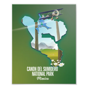 Foto Cânion do Sumidouro, mapa do México Magnet