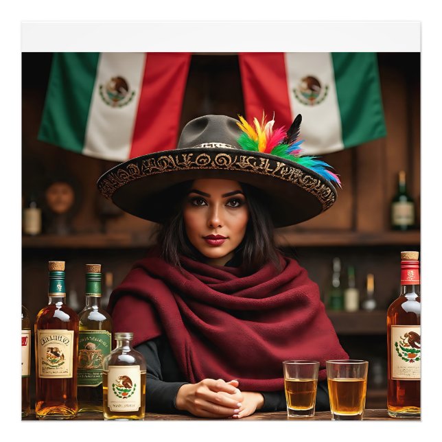 Foto Cantina Portrait mexicana — Mulher de Charro Sombr (Frente)