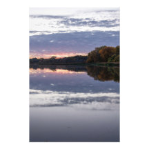 Canvas Sunset Lake Faux