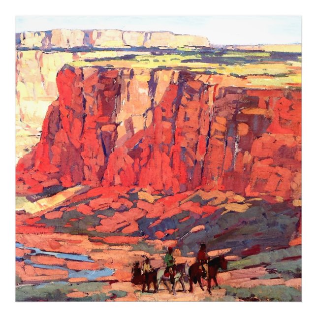 Foto "Canyon Riders" Arte Ocidental de Edgar Payne (Frente)