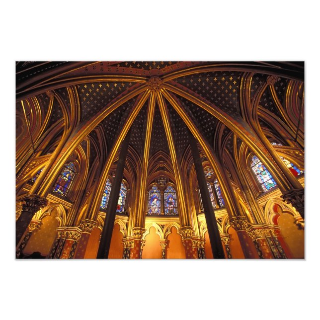 Foto capela inferior de La Sainte-Chapelle, Paris, (Frente)