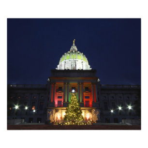 Foto Capitólio Estadual da Pensilvânia, Luzes de Árvore