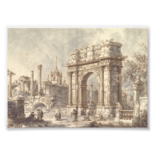 Foto Capriccio com um Arco do Triunfo Romano (Frente)