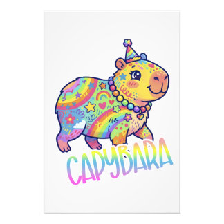 Foto Capybara Kid Core Colorful Art Y2Ktype