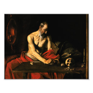 Foto Caravaggio - escrita de Jerome do santo