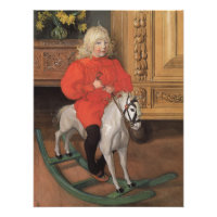 Carl Larsson Murre Boy a cavalo de balanço