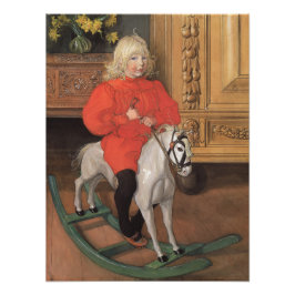 Foto Carl Larsson Murre Boy a cavalo de balanço