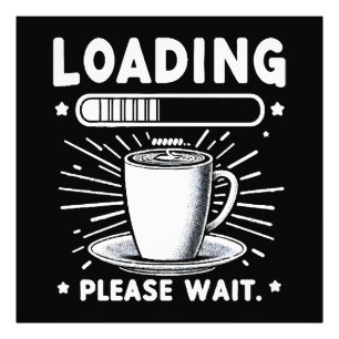 Foto Carregando Por Favor Aguarde para Café amante do c