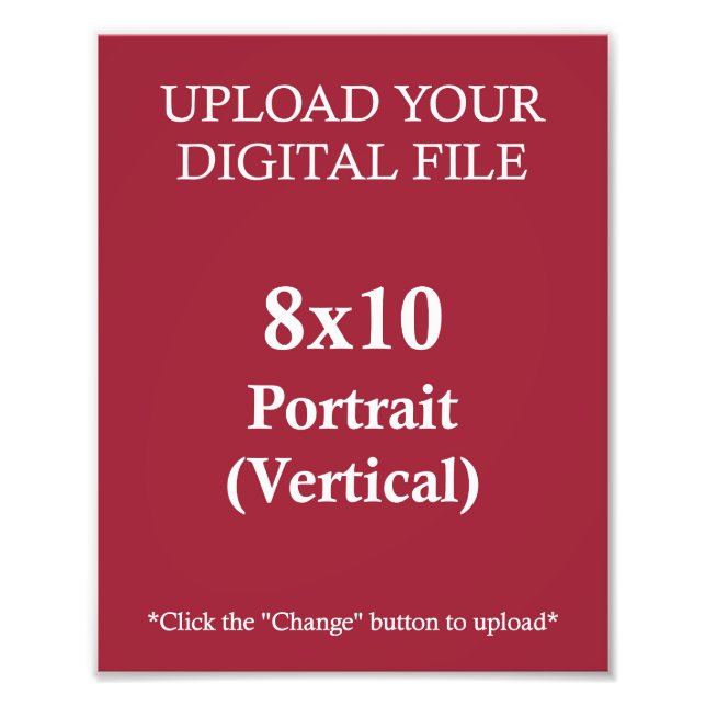 Foto Carregue seu próprio Design 8x10 ・ Impressão de fo (Frente)