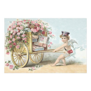 Foto Carrinho de Doces Rosa Correio Cupido Querubim