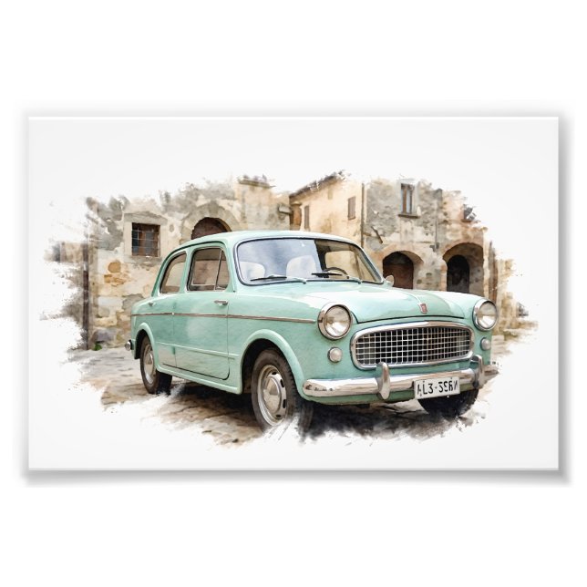 Foto Carro Antigo em Ambiente Rústico (Frente)