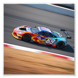 Foto Carro correndo número 69 em cores bonitas