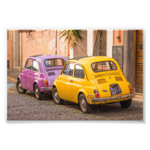Foto Carros clássicos italianos Fiat 500 em Roma Itália
