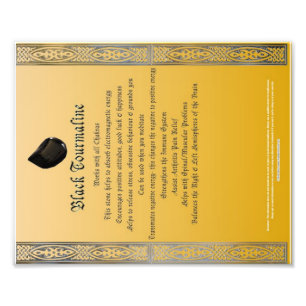 Foto Carta preta das propriedades da turmalina