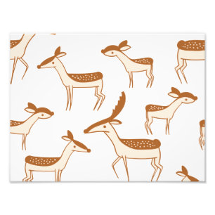 Foto Cartão-postal de Design de Deer Pattern