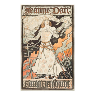 Foto Cartaz Art Nouveau Jeanne d'Arc Sarah Bernhardt