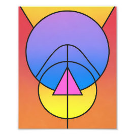 Foto Cartaz Colorido de Círculos Geométricos Abstratos