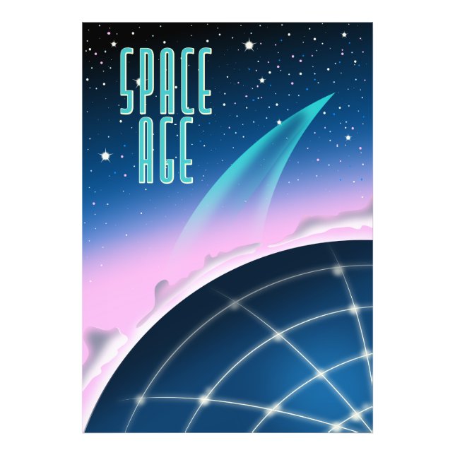 Foto cartaz da corrida espacial dos anos 80 (Frente)