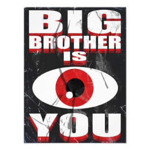 Foto Cartaz de 1984 Big Brother está Observando Você