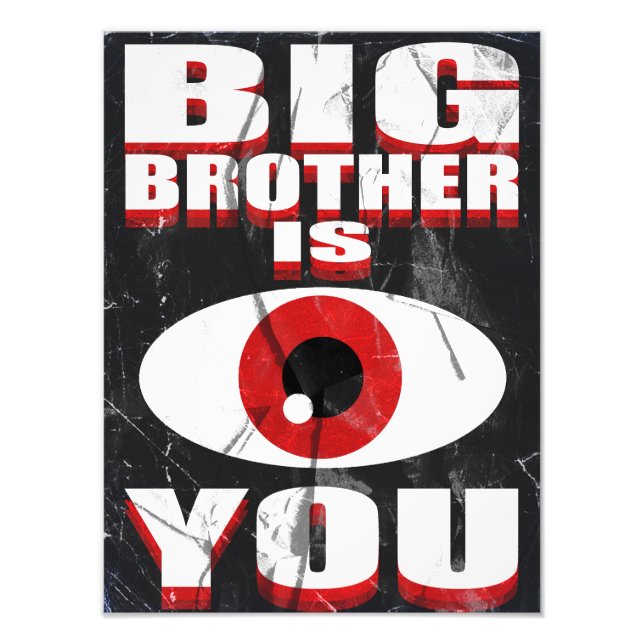 Foto Cartaz de 1984 Big Brother está Observando Você (Frente)