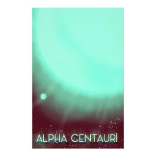 Foto cartaz de arte espacial Alpha Centauri