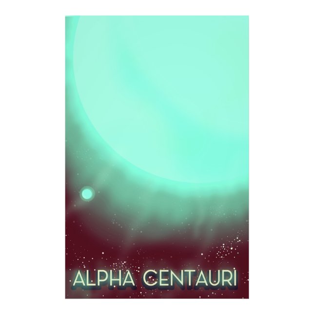 Foto cartaz de arte espacial Alpha Centauri (Frente)