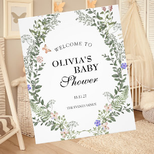 Foto Cartaz de Chá de Bebê Verde Suave Boho Neutro em G