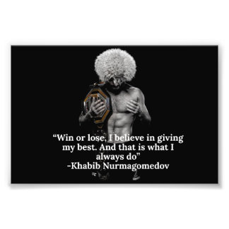 Foto cartaz de citação de Khabib