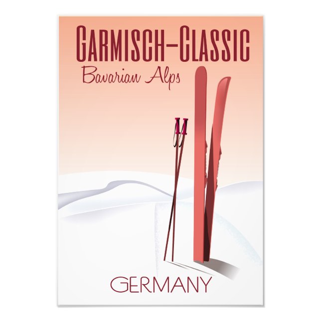 Foto Cartaz de esqui dos Alpes Bávaros Garmisch Classic (Frente)