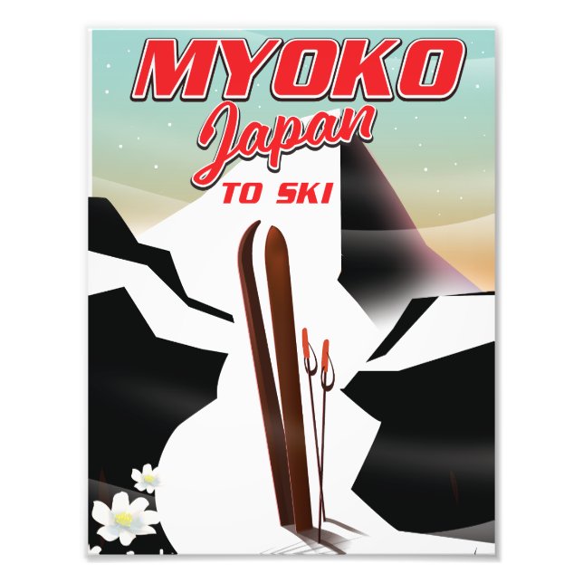 Foto cartaz de esqui myoko japão (Frente)