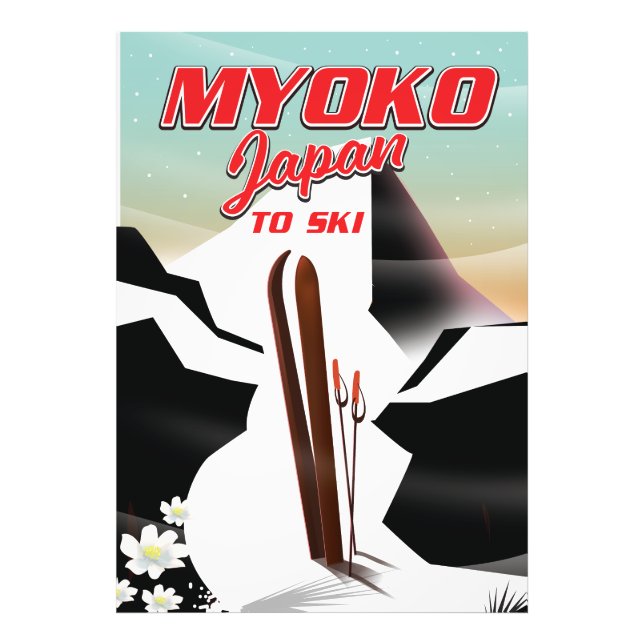 Foto cartaz de esqui myoko japão (Frente)
