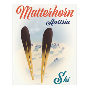 Foto Cartaz de esqui na Áustria Matterhorn.