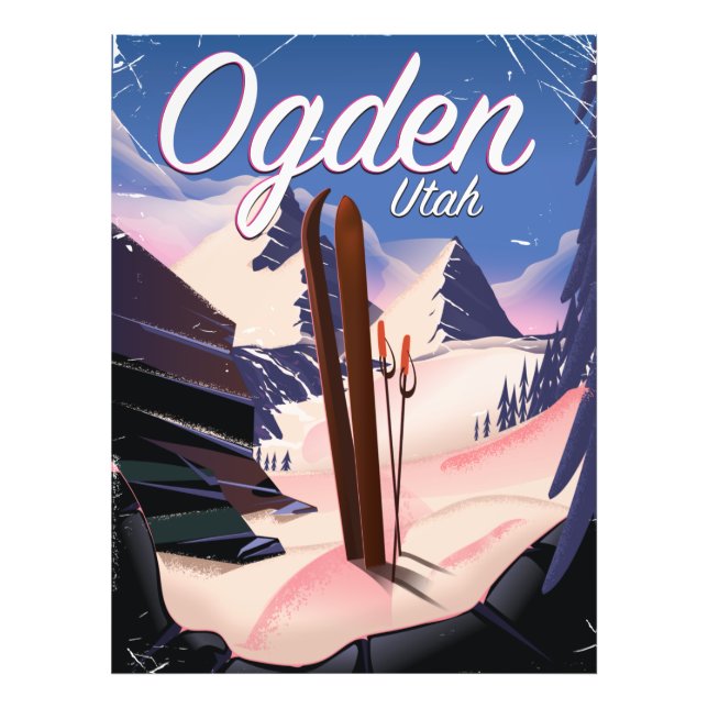 Foto cartaz de esqui ogden, Utah (Frente)