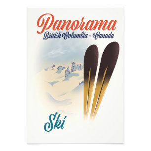 Foto Cartaz de esqui Panorama British Columbia Canadá