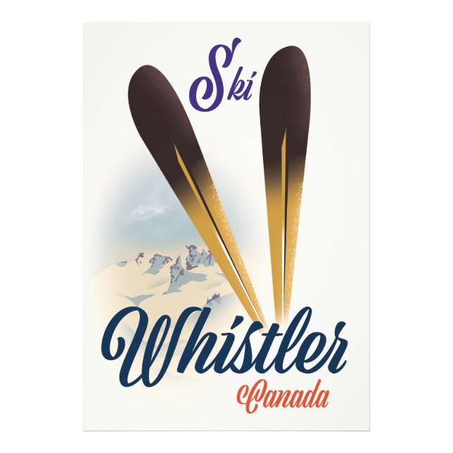 Foto Cartaz de esqui Whistler Canadá (Frente)