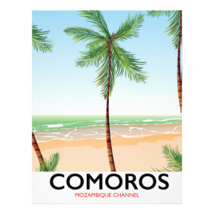 Foto cartaz de férias da ilha Comores.