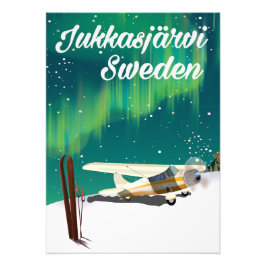 Foto Cartaz de férias das luzes do norte de Jukkasjärvi
