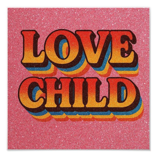 Foto Cartaz de impressão Love Child. (Frente)