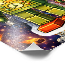 Cartaz de jogo de tabuleiro aventura cósmica
