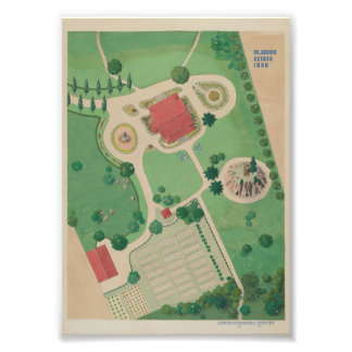 Foto Cartaz de plano de jardim estilo antigo