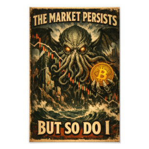 Foto Cartaz de Terror Vintage Bitcoin – “O Mercado Pers