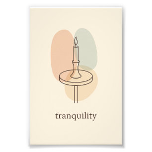 Foto Cartaz de Vela Minimalista Tranquilidade