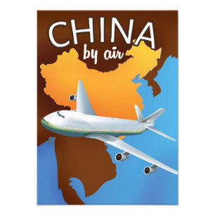 Foto Cartaz de viagem aérea pela China