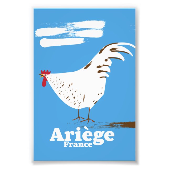 Foto Cartaz de viagem Ariège França. (Frente)