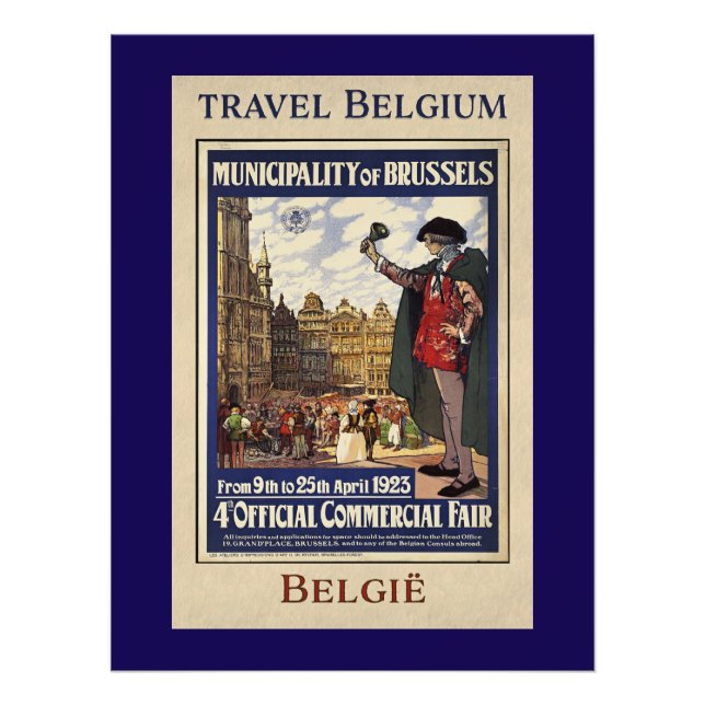 Foto Cartaz de Viagem da Bélgica (1923) (Frente)