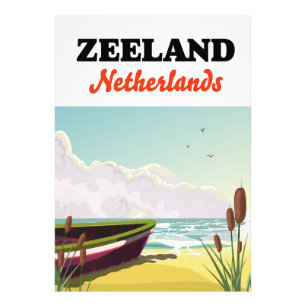 Foto cartaz de viagem da praia da Zelândia Holanda