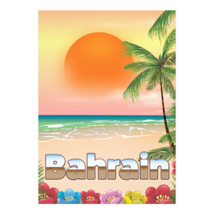 Foto cartaz de viagem da praia do Bahrein