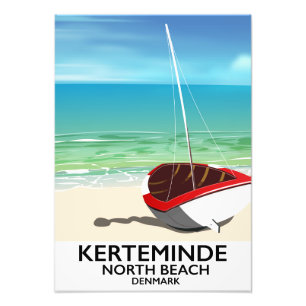 Foto Cartaz de viagem da Praia Norte de Kerteminde Dina