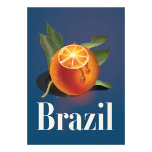 Foto Cartaz de viagem das laranjas do Brasil