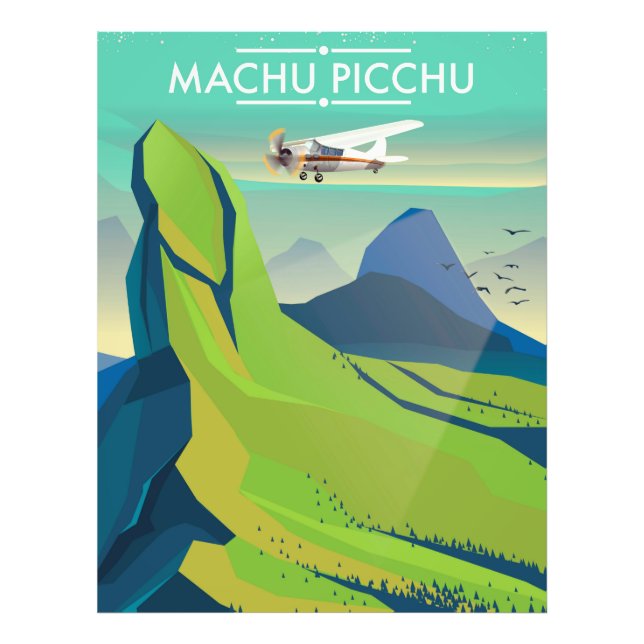 Foto cartaz de viagem de avião para machu picchu (Frente)